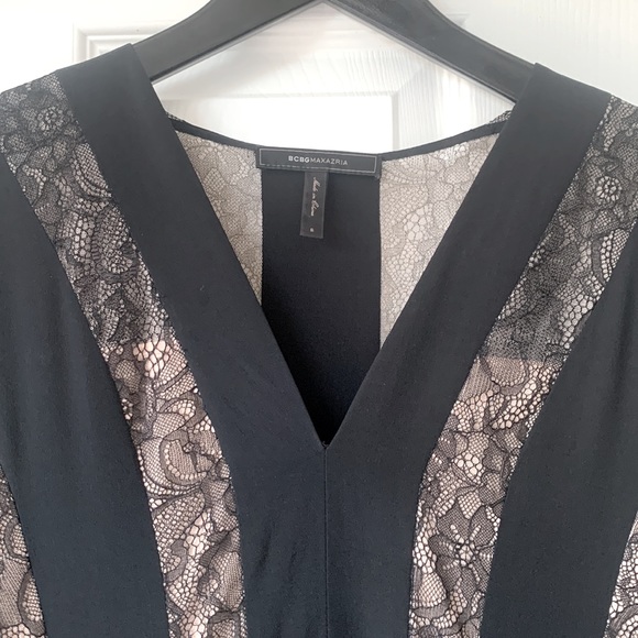 BCBGMaxAzria Habor Black & Nude Lace Dress - Picture 3 of 7
